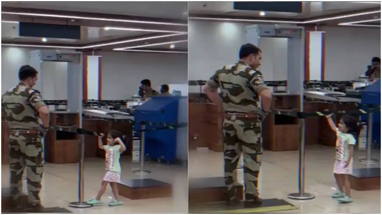 नन्ही बच्ची का CISF जवान को सैल्यूट, दिल छू लेने वाला वीडियो वायरल