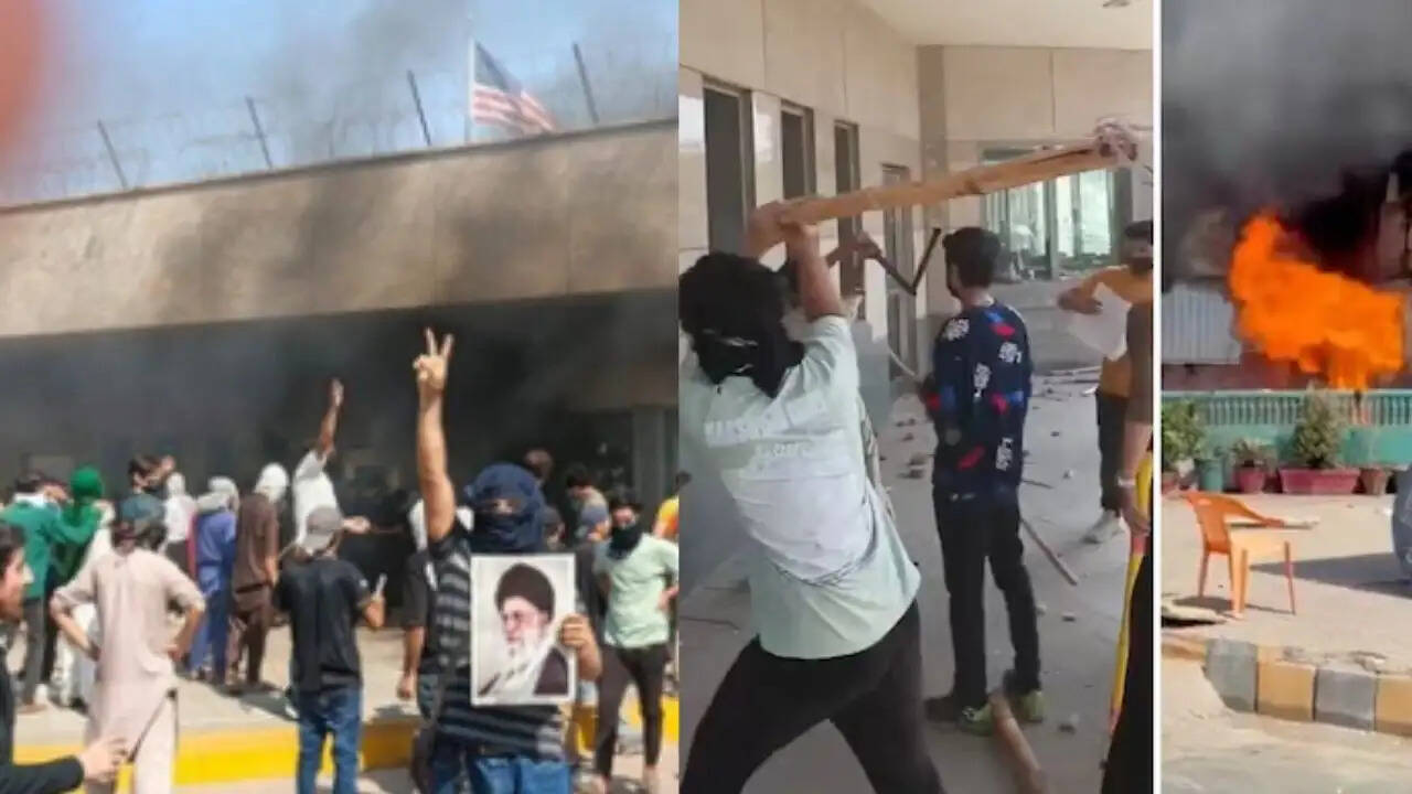 कराची में अमेरिकी वाणिज्य दूतावास के बाहर हिंसा: प्रदर्शनकारियों और सुरक्षाकर्मियों के बीच झड़प