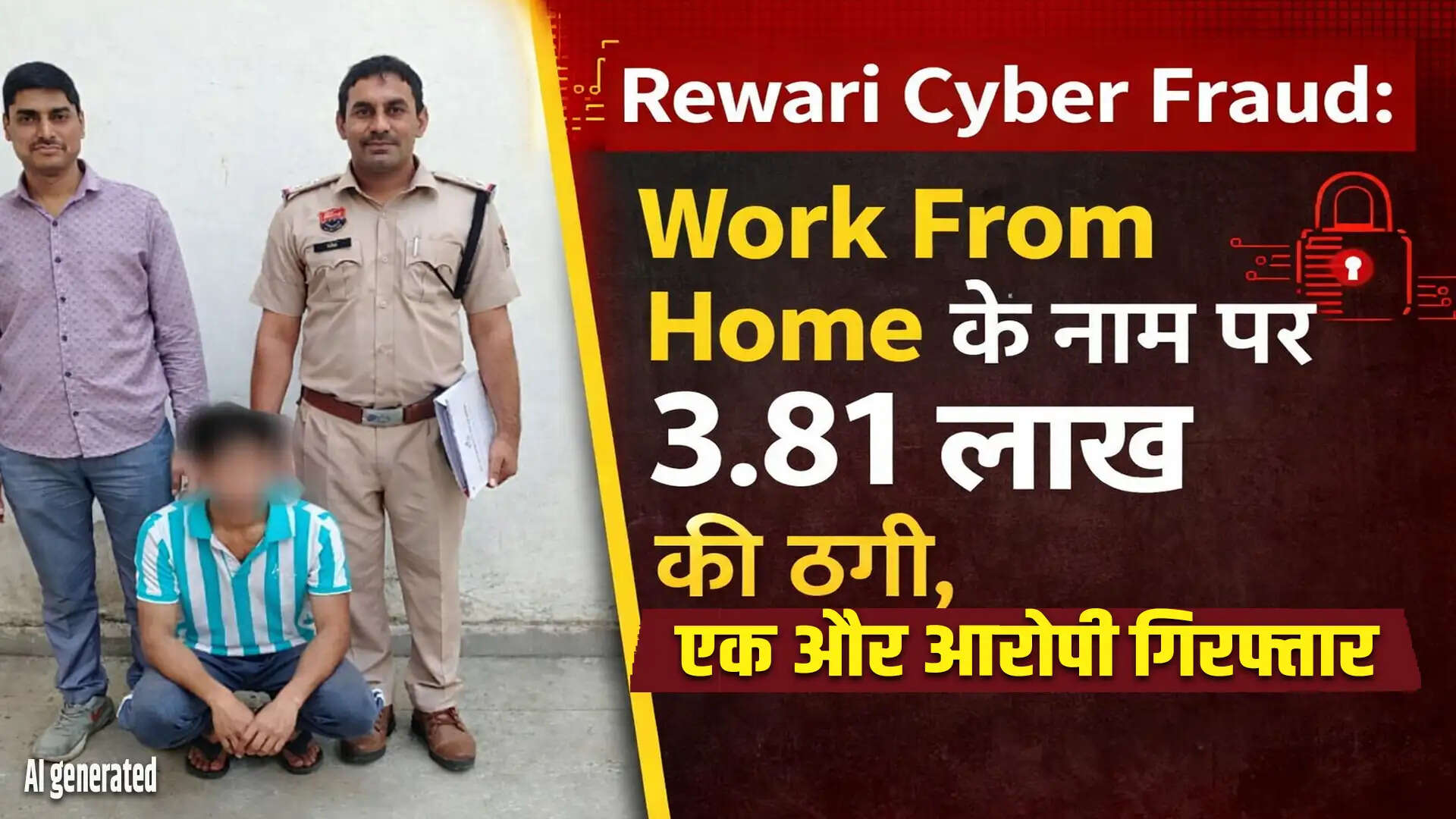 साइबर ठगी: Work From Home के नाम पर 3.81 लाख रुपये की धोखाधड़ी में एक और आरोपी गिरफ्तार