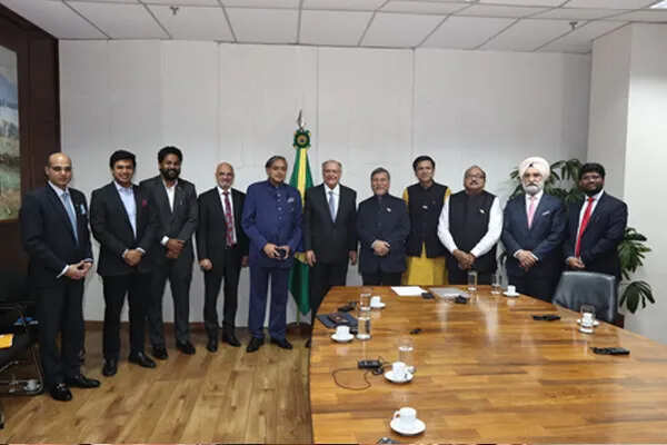 शशि थरूर के नेतृत्व में भारतीय प्रतिनिधिमंडल की ब्राजील के उपराष्ट्रपति से मुलाकात