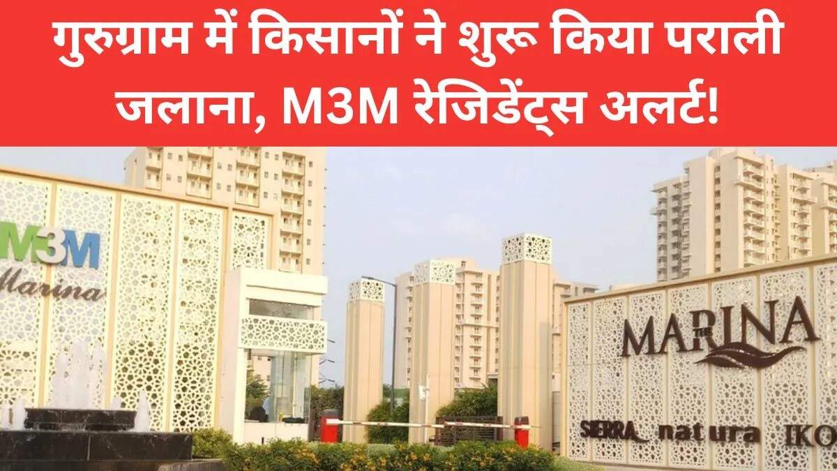 गुरुग्राम में पराली जलाने से बढ़ता प्रदूषण, निवासियों ने प्रशासन से की अपील