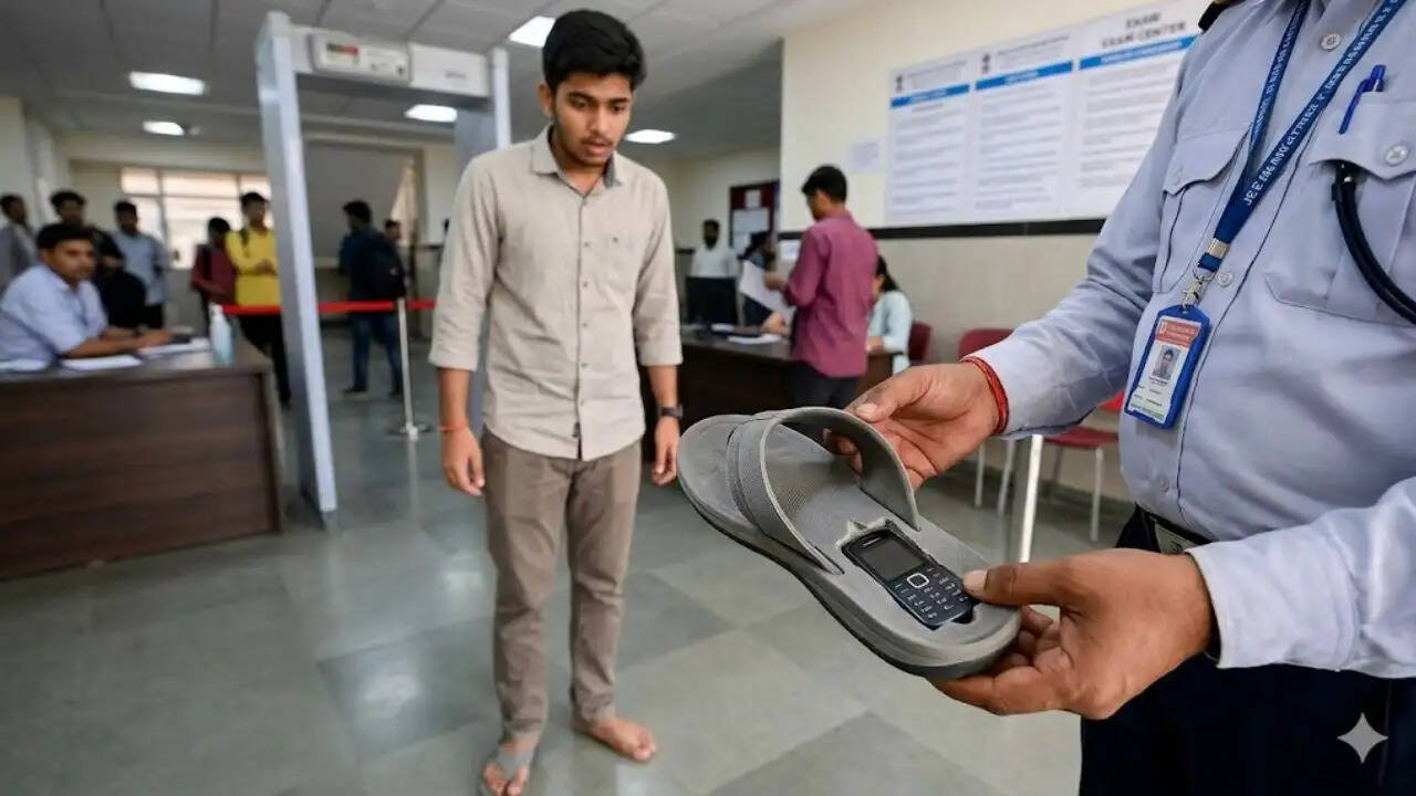 छत्तीसगढ़ में जेईई मेंस परीक्षा के दौरान छात्र ने चप्पल में छिपाया मोबाइल, नकल का मामला हुआ उजागर