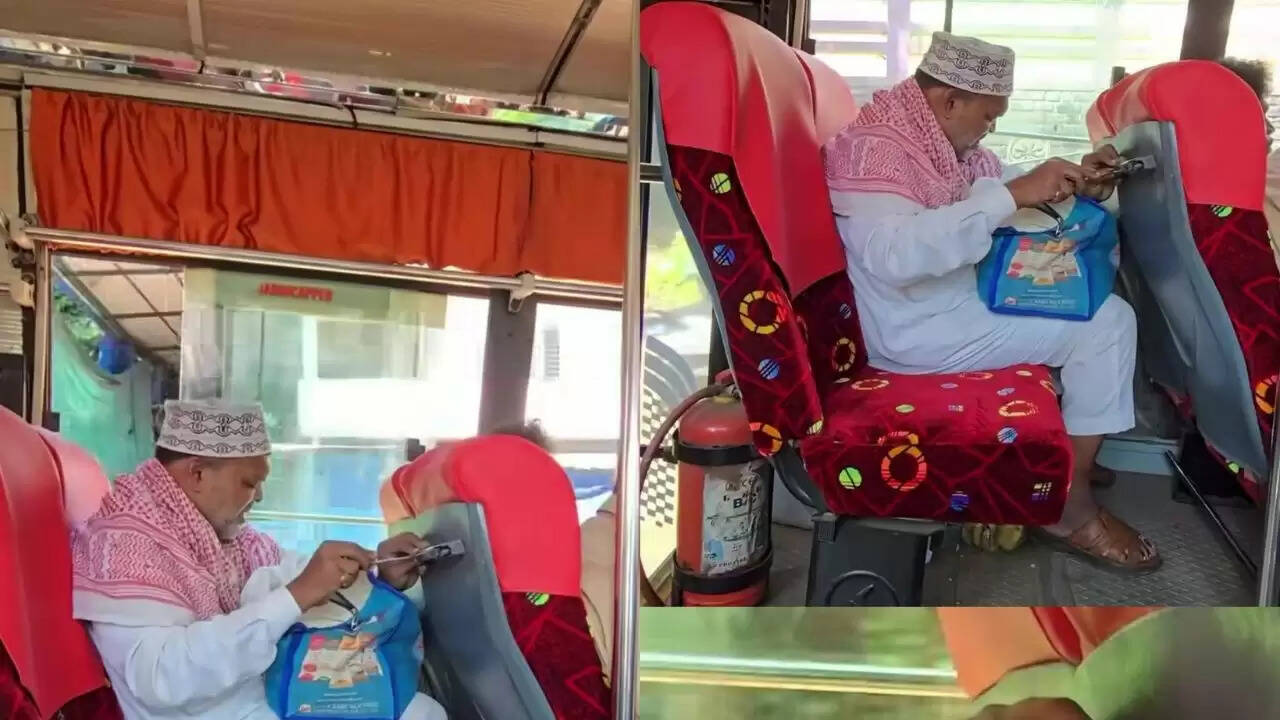 केरल में अंधे व्यक्ति ने बस के हैंडल को ठीक किया, वीडियो हुआ वायरल