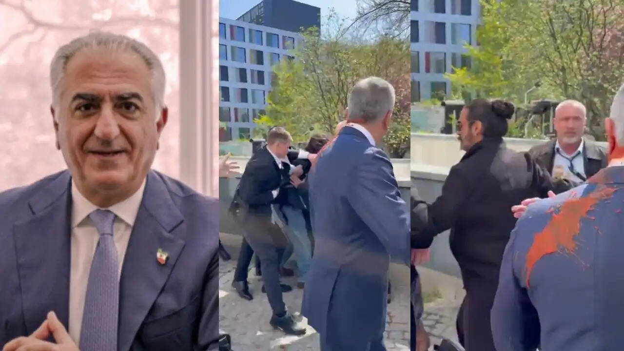 बर्लिन में ईरानी राजकुमार रजा पहलवी पर हमला: प्रदर्शनकारी ने फेंका केचप
