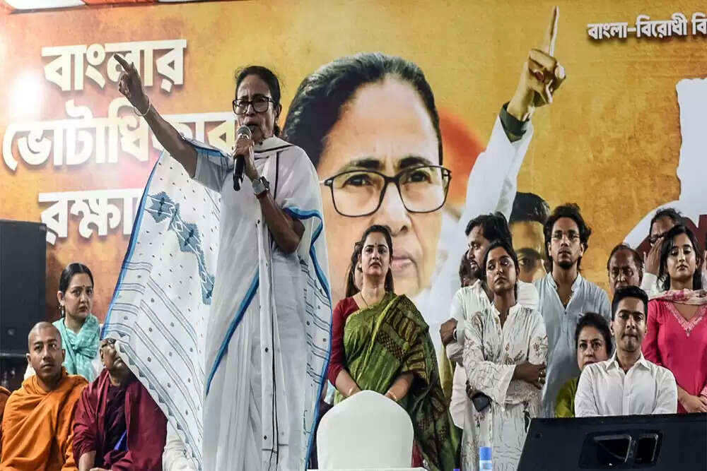 ममता बनर्जी का एसआईआर के खिलाफ प्रदर्शन, बांग्ला अस्मिता का मुद्दा उठाया