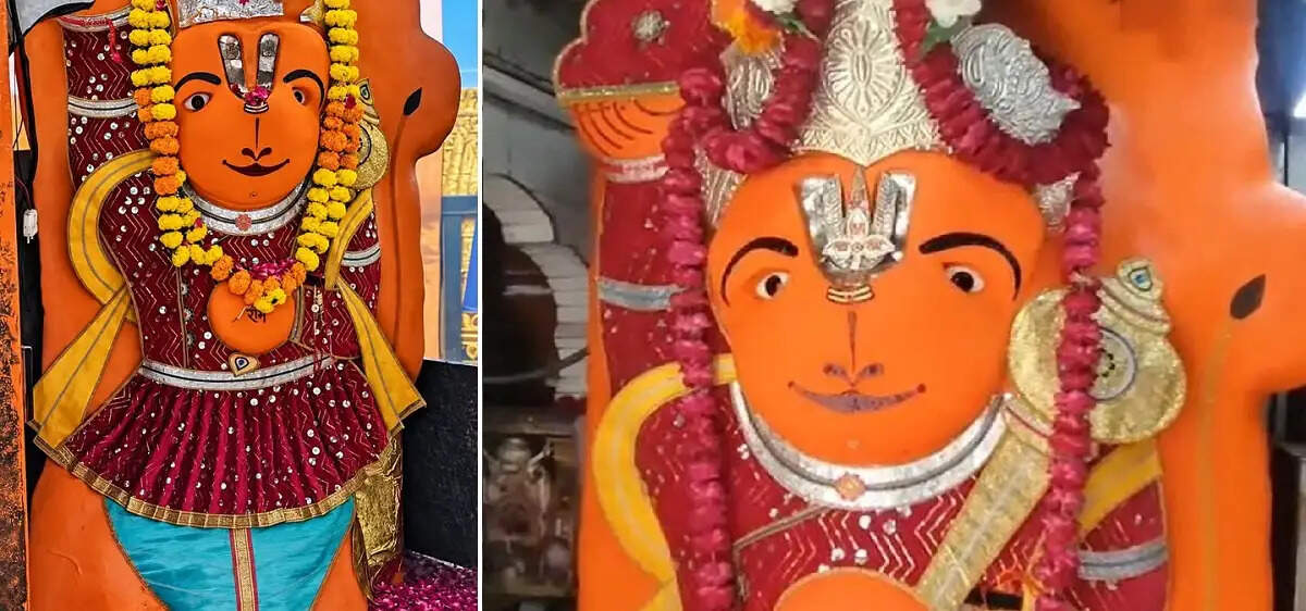 मप्र के उज्जैन में प्रशासन की पांच दिन की कड़ी मशक्कत के बाद भी नहीं हिली ‘खड़े हनुमान’ की मूर्ति