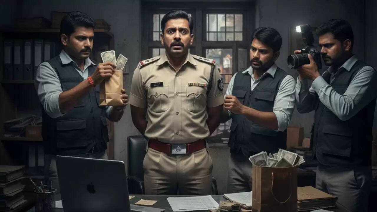 बिहार में पुलिस अधिकारी रिश्वत लेते रंगे हाथ पकड़ा गया