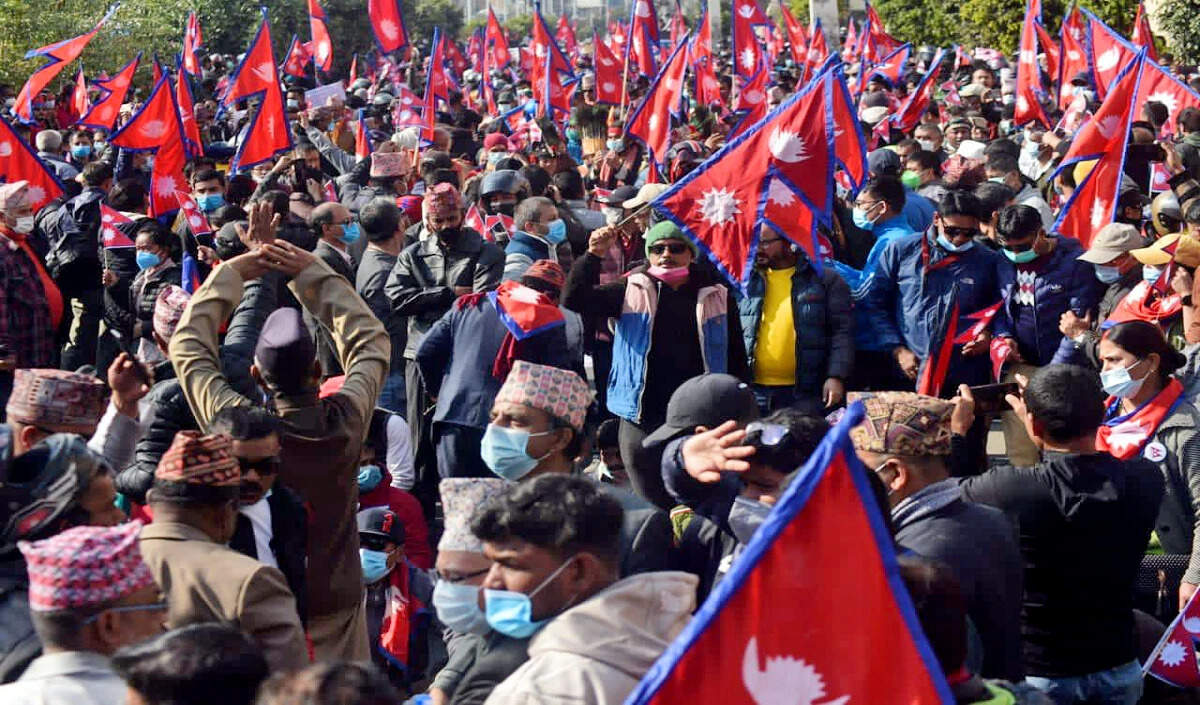 नेपाल में राजशाही की वापसी की मांग पर बड़ा प्रदर्शन