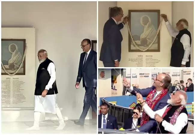 प्रधानमंत्री मोदी और जर्मन चांसलर ने काइट फेस्टिवल में भाग लिया