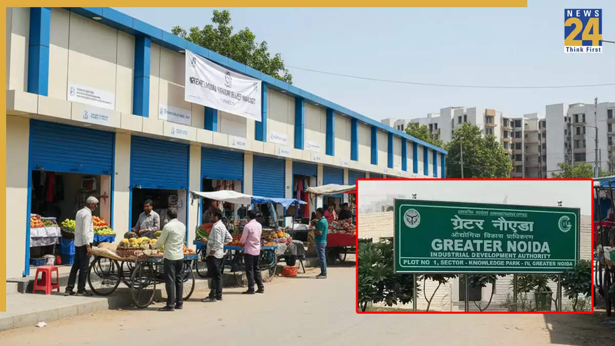 ग्रेटर नोएडा में रेहड़ी-पटरी व्यापारियों के लिए स्थायी दुकानों का निर्माण