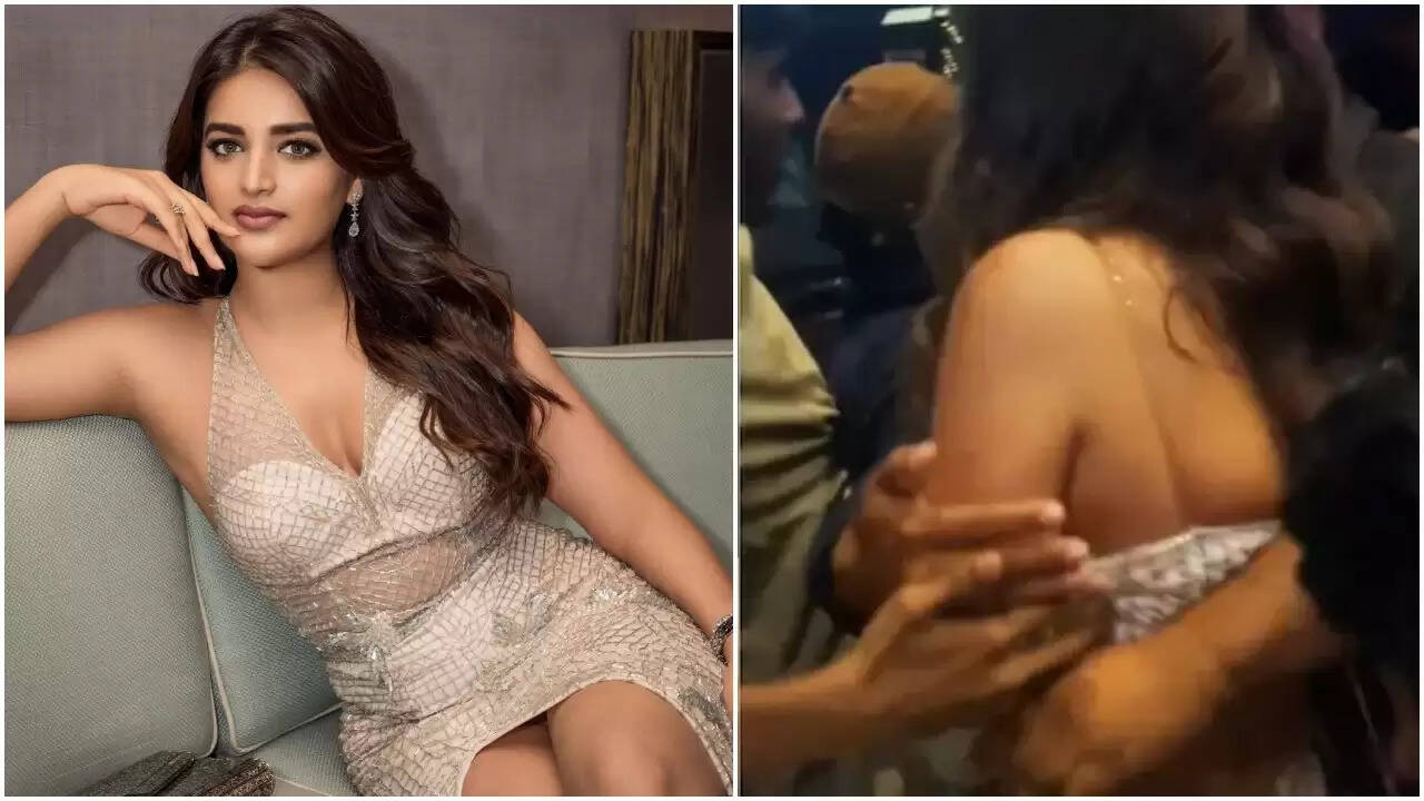 निधि अग्रवाल के साथ फैंस की भीड़ ने बढ़ाई परेशानी, सोशल मीडिया पर मचा हंगामा