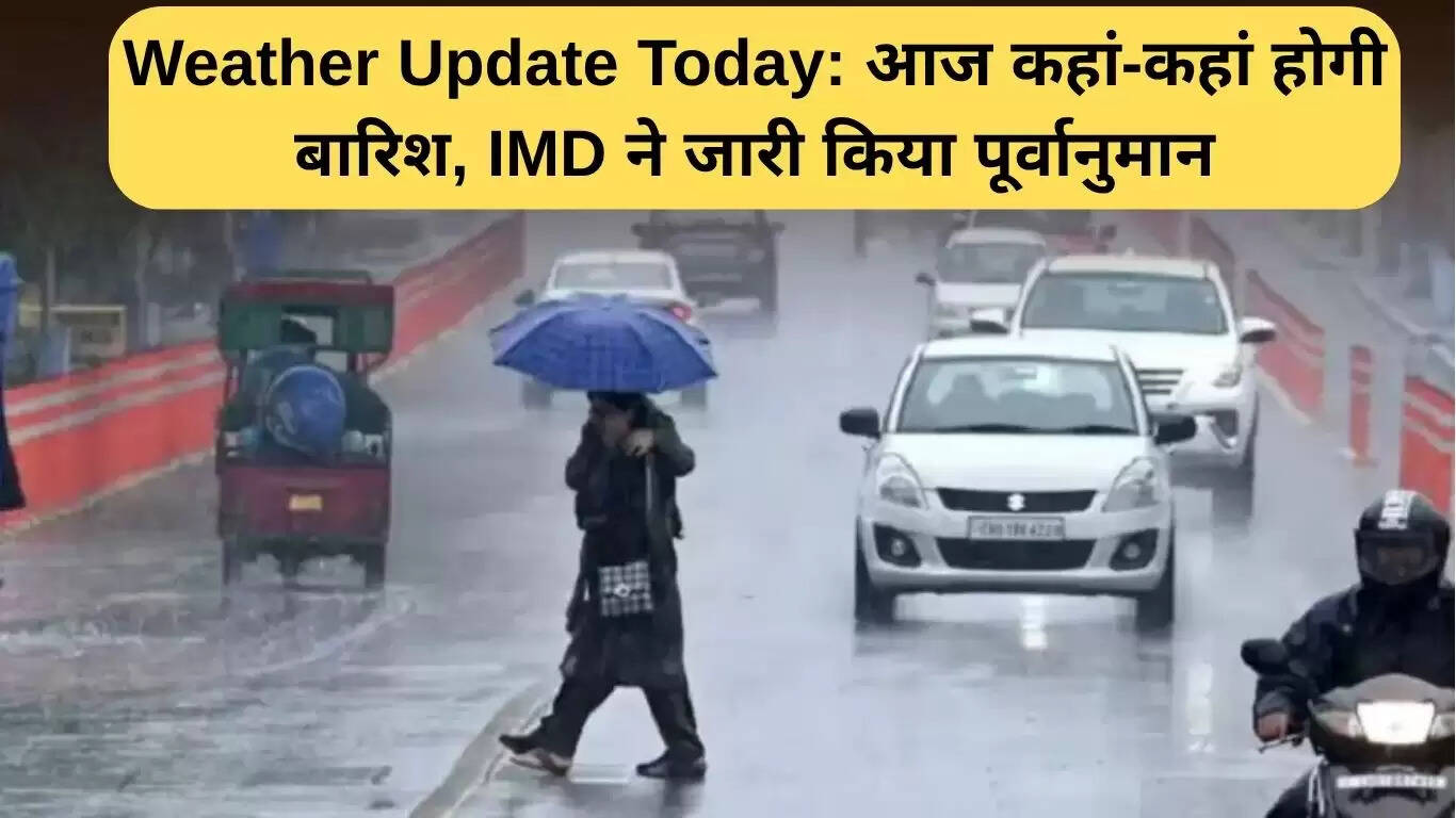 आज का मौसम अपडेट: बारिश की संभावना और क्षेत्रवार पूर्वानुमान