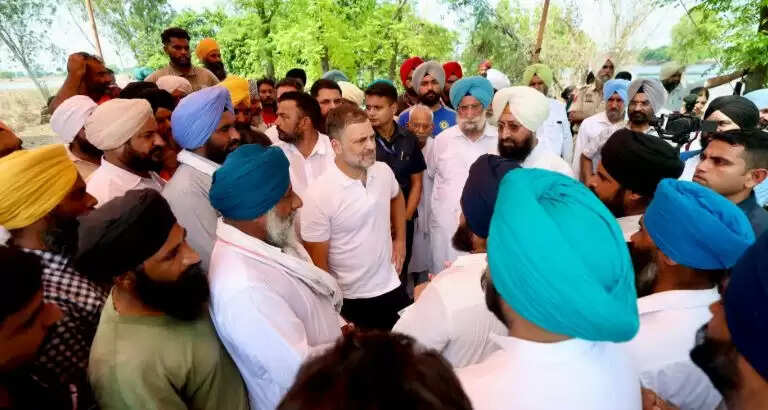 राहुल गांधी ने पंजाब में बाढ़ प्रभावित क्षेत्रों का दौरा किया