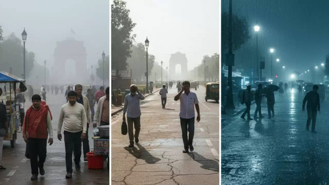 दिल्ली-एनसीआर में मौसम का अजीब मिजाज: बारिश और ठंड का मिश्रण