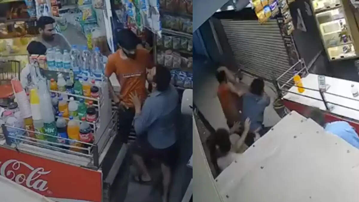 नोएडा में दुकानदार के साथ मारपीट का वीडियो हुआ वायरल