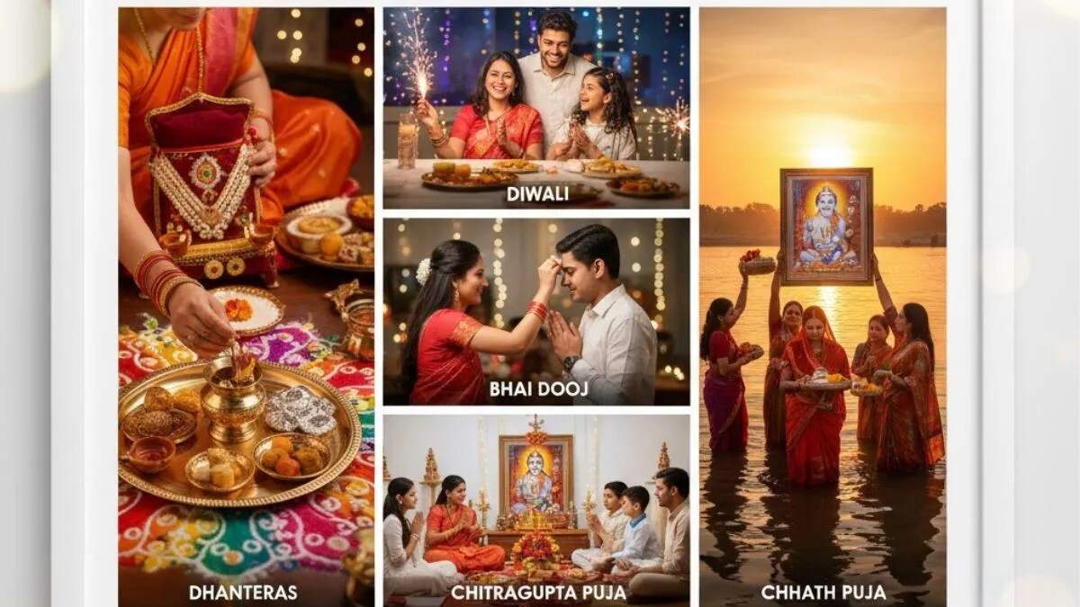 2025 में प्रमुख हिंदू त्योहारों की तिथियाँ: धनतेरस से छठ पूजा तक