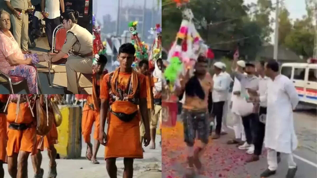कांवड़ यात्रा 2025: श्रद्धालुओं का स्वागत करते मुस्लिम समुदाय की तस्वीरें