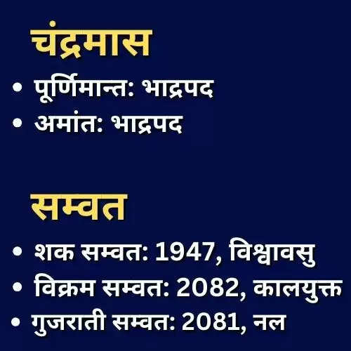 25 अगस्त 2025 का पंचांग: वराह जयंती और शुभ मुहूर्त