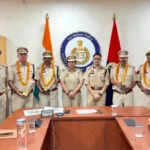 फरीदाबाद पुलिस के चार अधिकारियों का विदाई समारोह आयोजित