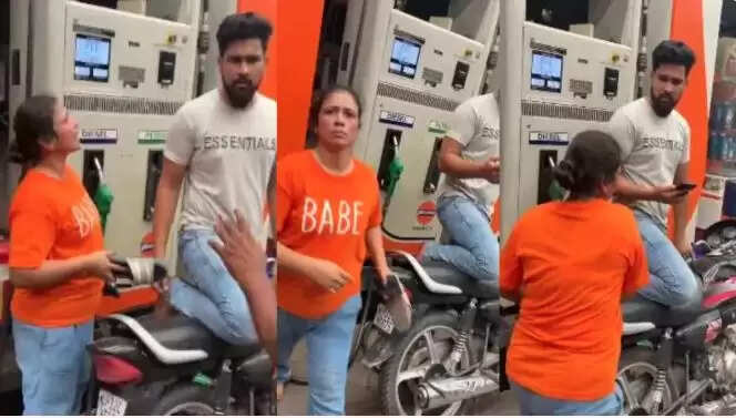 लखनऊ में पेट्रोल पंप पर महिला का हाई वोल्टेज ड्रामा वायरल