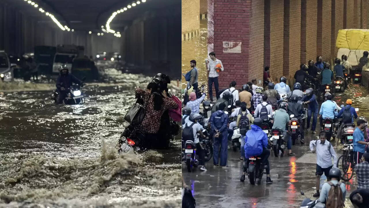 दिल्ली में भारी बारिश से जनजीवन प्रभावित, जलभराव की स्थिति