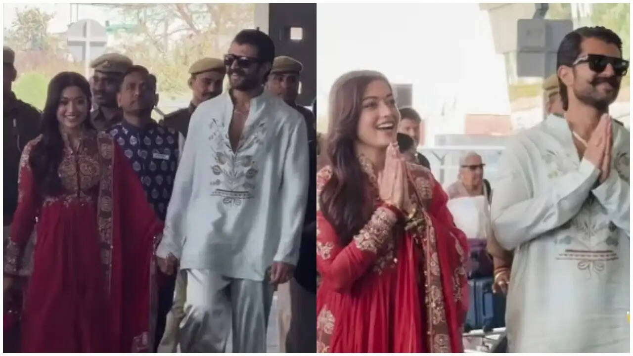 रश्मिका मंदाना और विजय देवरकोंडा की शादी के बाद पहली सार्वजनिक उपस्थिति