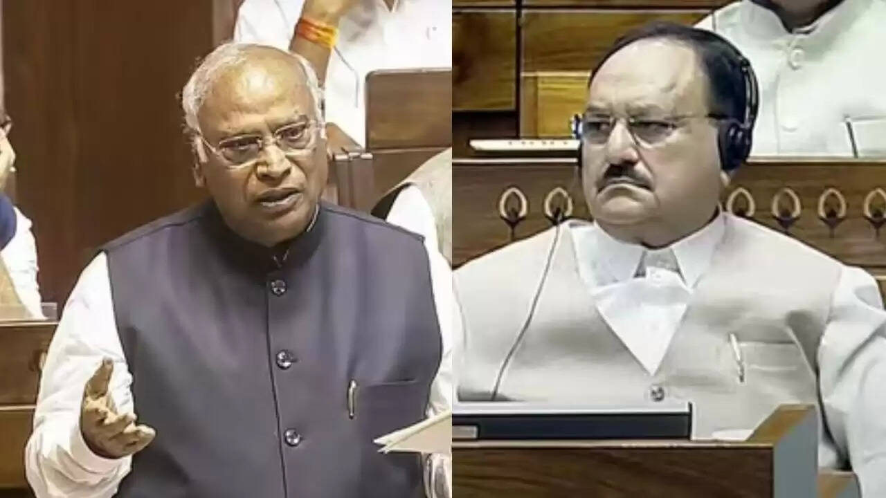 राज्यसभा में हंगामेदार बहस: खड़गे और नड्डा के बीच तीखी नोकझोंक