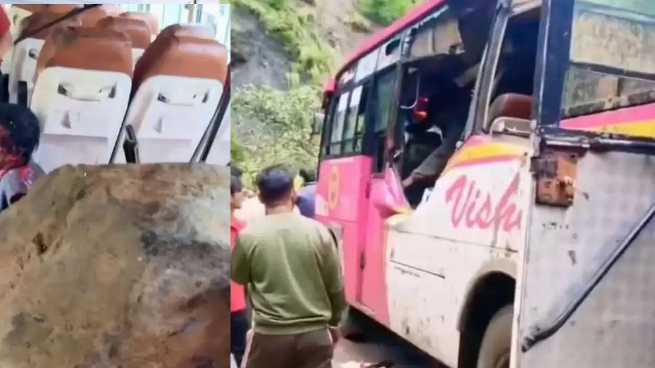 हिमाचल प्रदेश में लैंडस्लाइड: बस पर गिरी चट्टानें, 2 महिलाओं की जान गई