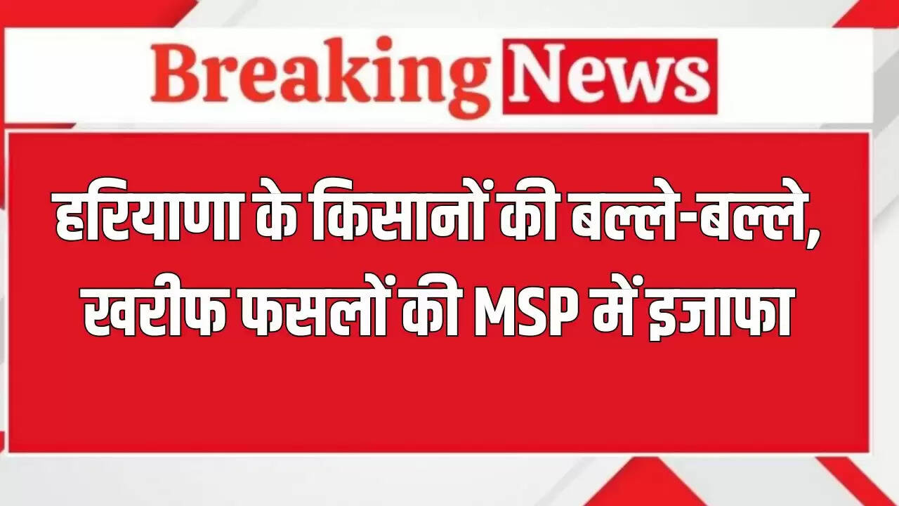 हरियाणा में खरीफ फसलों के न्यूनतम समर्थन मूल्य में वृद्धि