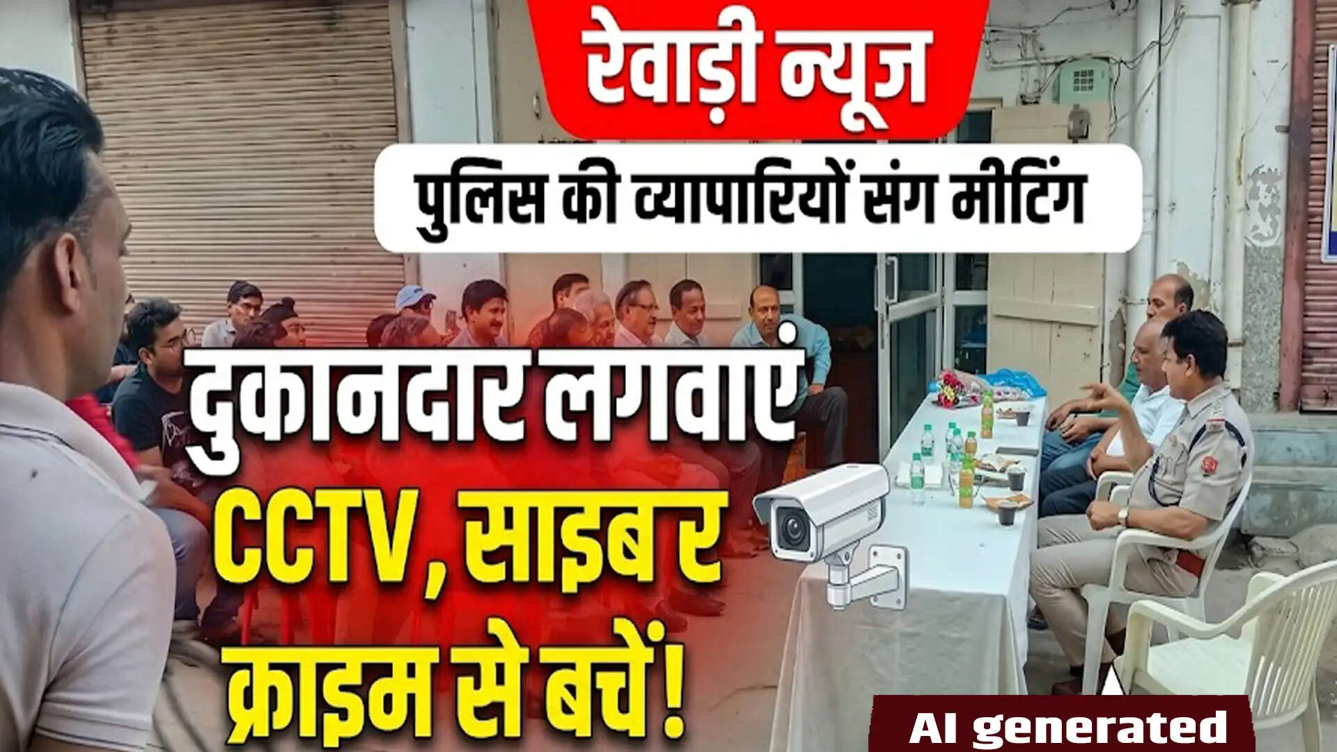पुलिस ने व्यापारियों से की बैठक, सुरक्षा के लिए CCTV लगाने की अपील