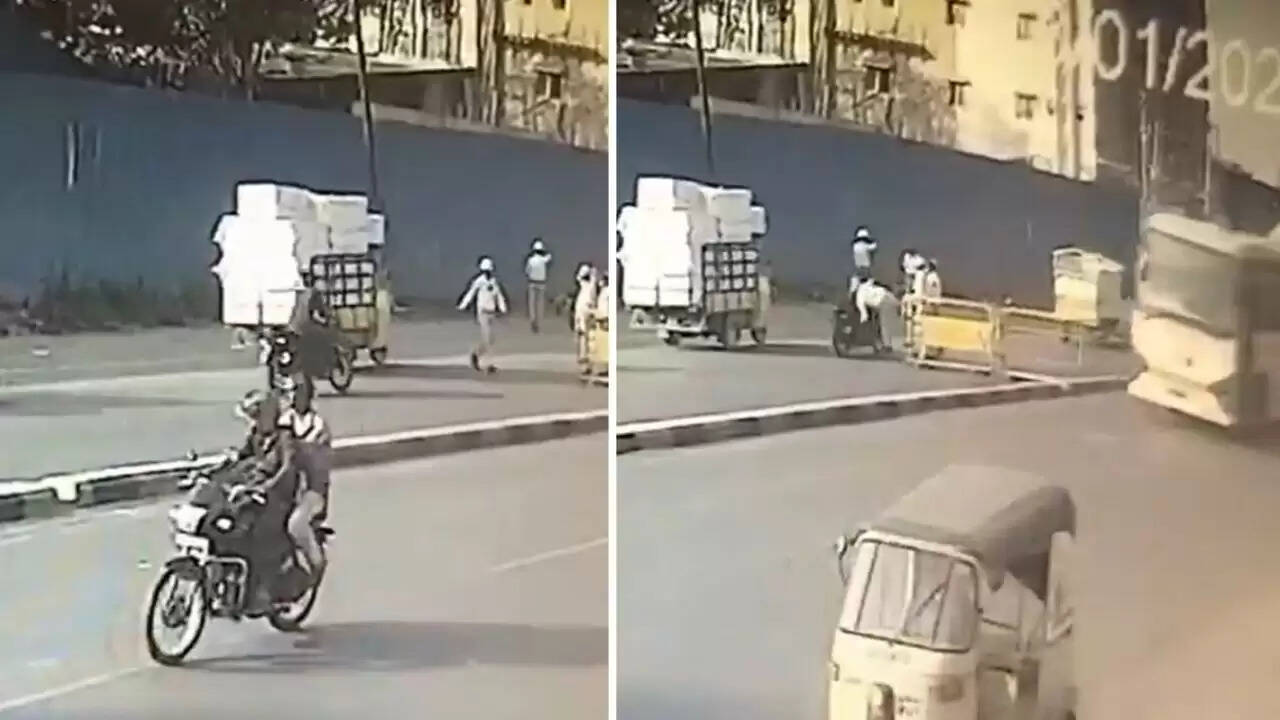 हैदराबाद में ट्रैफिक होम गार्ड को बाइक से टक्कर, आरोपी फरार