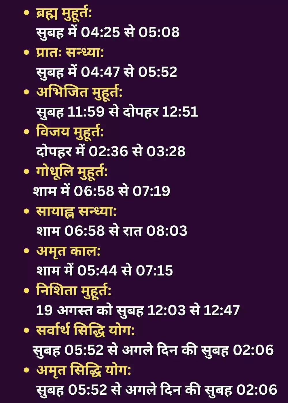 18 अगस्त 2025 का पंचांग: शुभ और अशुभ समय की जानकारी