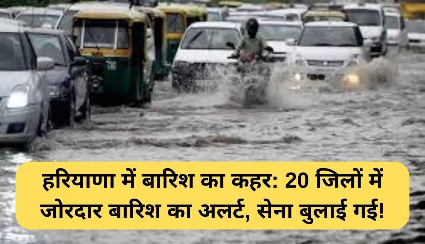 हरियाणा में बारिश का कहर: 2,748 गांव प्रभावित, राहत कार्य जारी