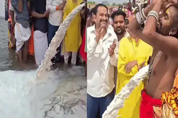 नर्मदा नदी में दूध अर्पण पर उठे सवाल: आस्था बनाम पर्यावरण