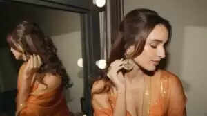 तृप्ति डिमरी का नया लुक: आॅरेंज सूट में बिखेरा जलवा