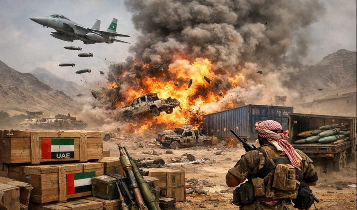 सऊदी अरब ने यमन में अलगाववादी संगठन के हथियारों पर किया हवाई हमला