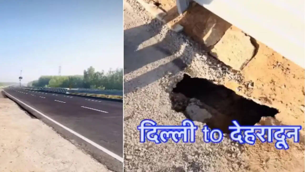 दिल्ली-देहरादून एक्सप्रेसवे पर गड्ढे की वीडियो ने बढ़ाई चिंता