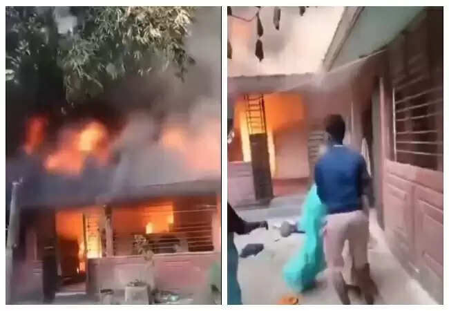 बांग्लादेश में हिंदू परिवार के घर में आग, पुलिस जांच में जुटी