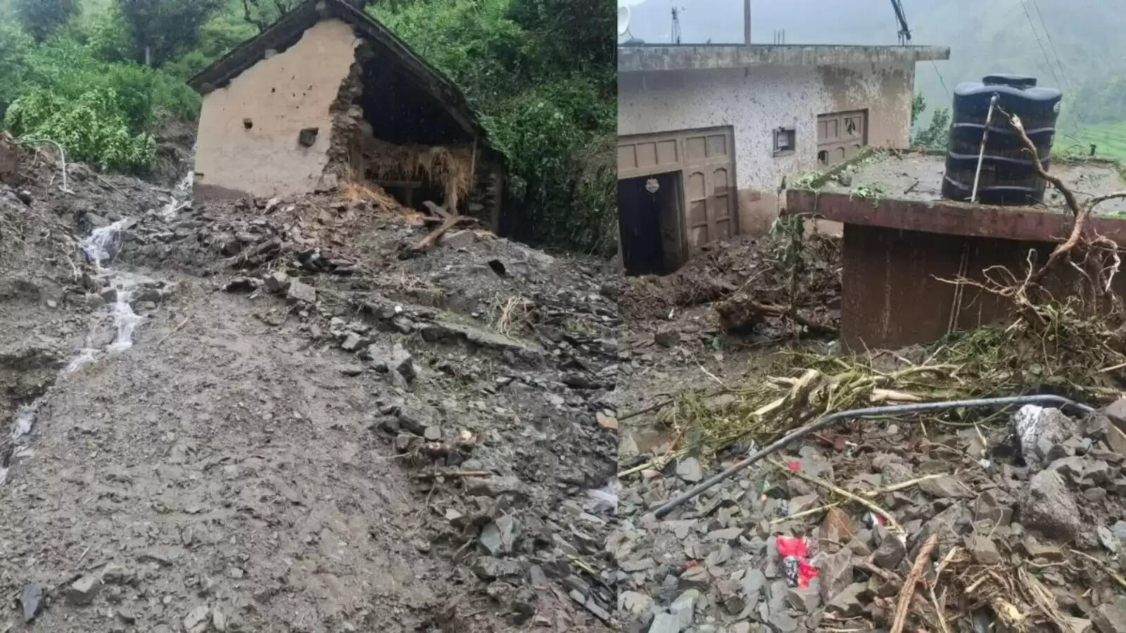 हिमाचल प्रदेश में बादल फटने से आई तबाही, ग्रामीणों ने बचाई जान
