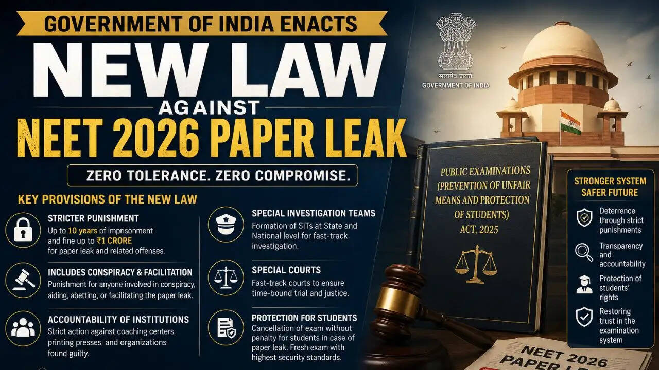 NEET 2026 परीक्षा रद्द: नए कानून से पेपर लीक पर लगेगा अंकुश