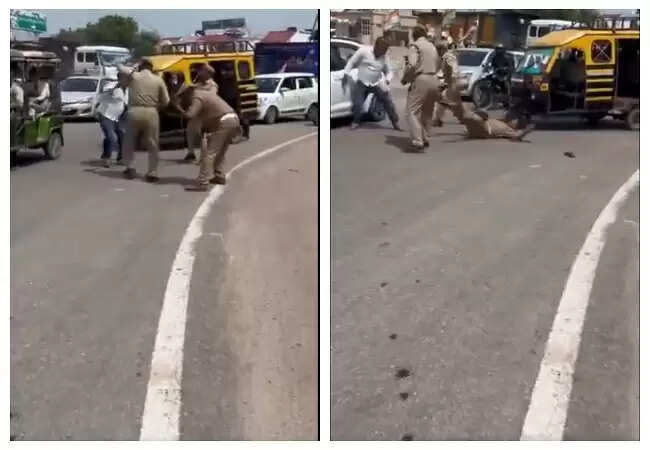 रायबरेली में ई-रिक्शा चालक ने तीन पुलिसकर्मियों को पीटा, वीडियो वायरल