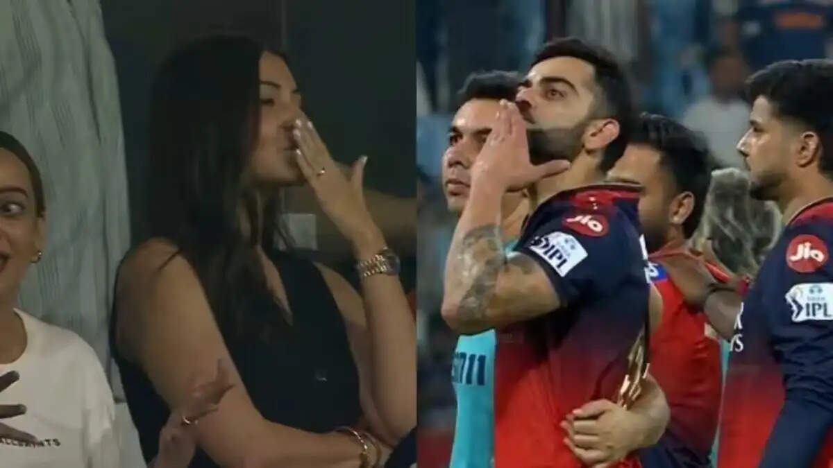 विराट कोहली का अनुष्का शर्मा को फ्लाइंग किस: IPL 2026 में रोमांटिक पल