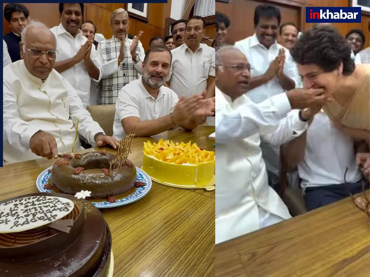 मल्लिकार्जुन खड़गे का 83वां जन्मदिन: प्रियंका गांधी ने बनाया खास केक