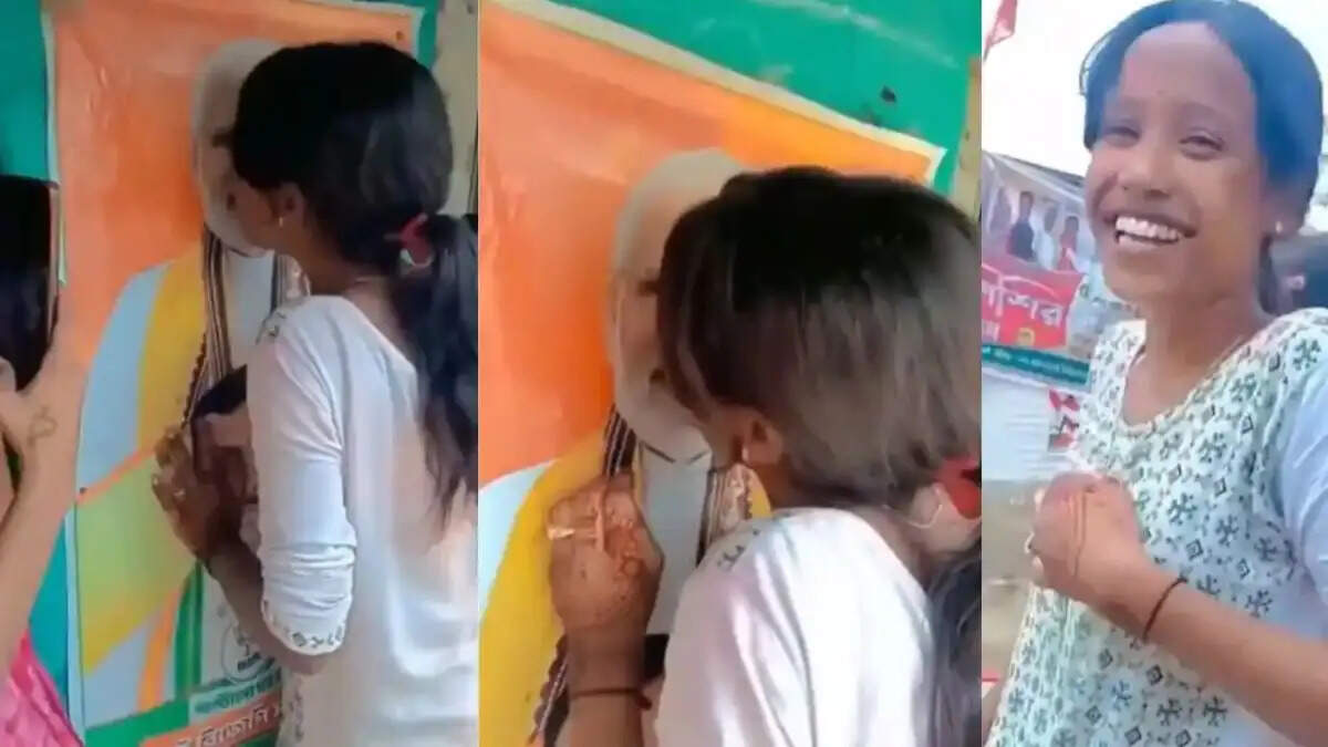 वायरल वीडियो: PM मोदी के कटआउट के साथ युवती की हरकत ने मचाया हंगामा