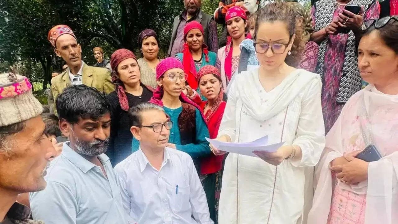 कंगना रनौत का मनाली दौरा: बाढ़ प्रभावितों का विरोध और नुकसान का जायजा