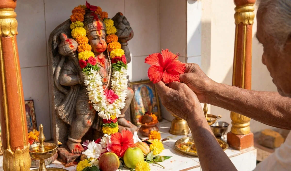 मंगलवार को हनुमान जी की पूजा में गुड़हल के फूल का महत्व