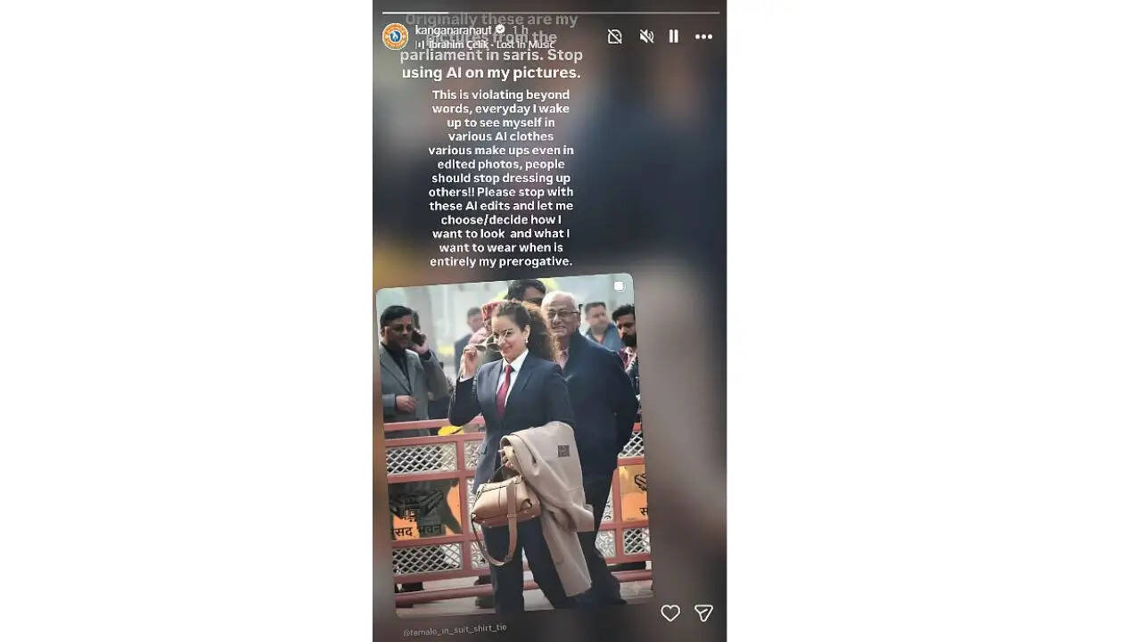 कंगना रनौत ने AI द्वारा एडिट की गई तस्वीरों पर जताया विरोध