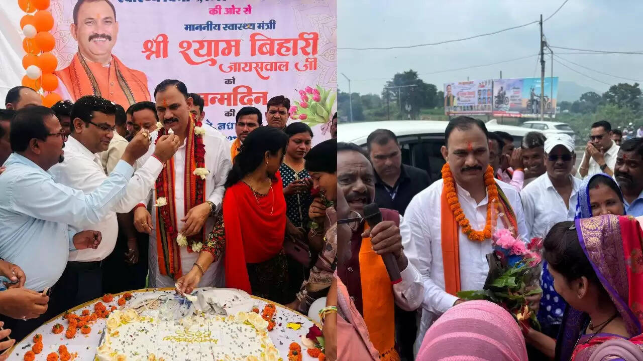 छत्तीसगढ़ के स्वास्थ्य मंत्री का जन्मदिन मनाते समय सड़क दुर्घटना में बाल-बाल बचे