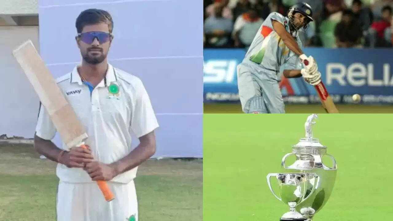 आकाश चौधरी ने रणजी में युवराज सिंह को पीछे छोड़ा, लगातार 8 छक्के जड़े