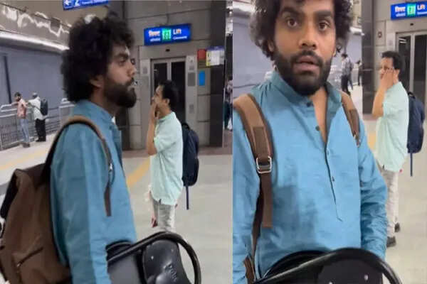 दिल्ली मेट्रो में बैठने का अनोखा जुगाड़ हुआ वायरल